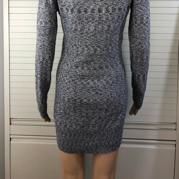 NWT French Connection Women Cowl Neck Gray Melange Knit Tunic Sweater S - Picture 7 of 7